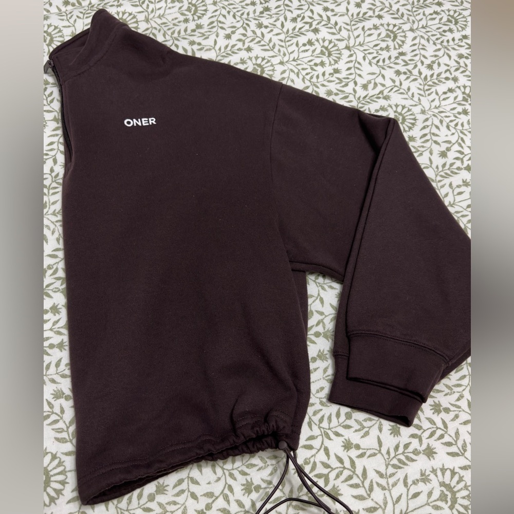 Oner Active Women's Zip Up Sweater - Dark Brown
